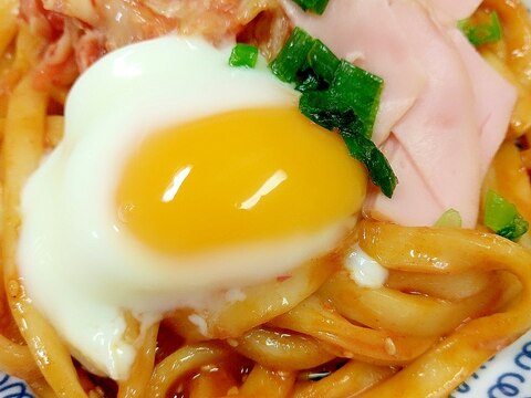 ゆでうどんde(^^)ウマ辛～韓国ビビン麺♪